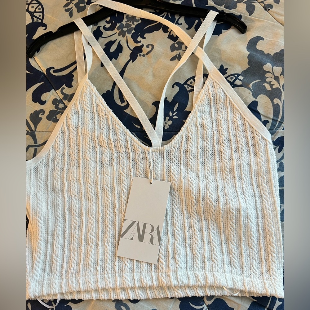 Zara white top